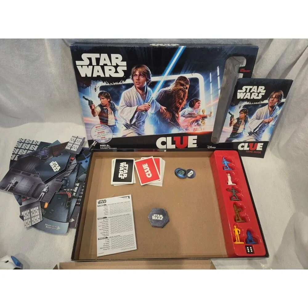Star Wars Clue 3D Board Game 2016 Hasbro Death Star Edition Pre-Owned Disney